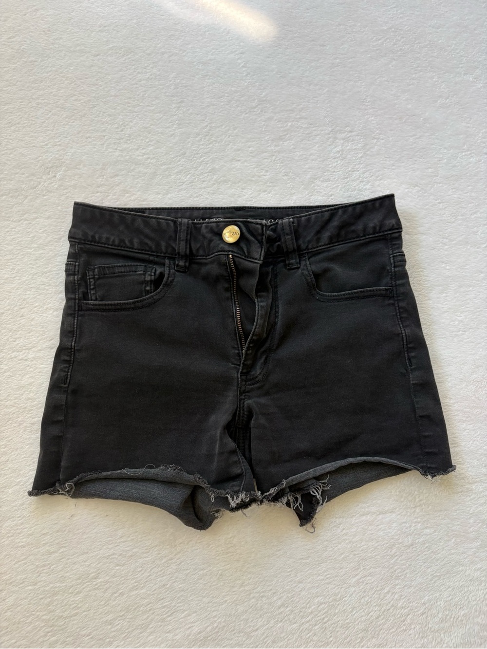 American Eagle Outfitters Black Denim Cutoff Shorts